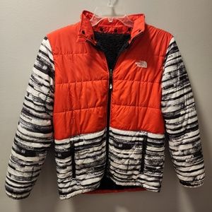 The North Face Boys Reversible Sherpa Lined XL TG 18/20 Full Zip NO HOOD Read!